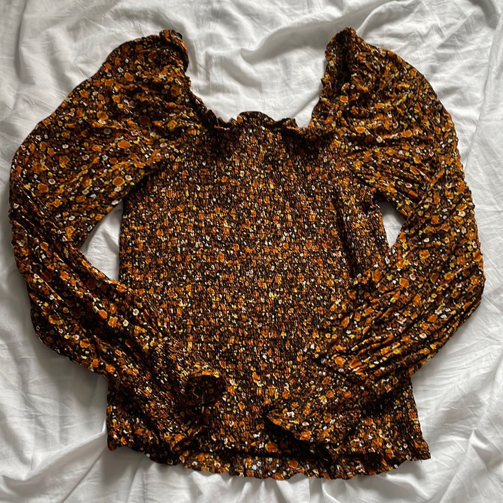 off the shoulder orange top